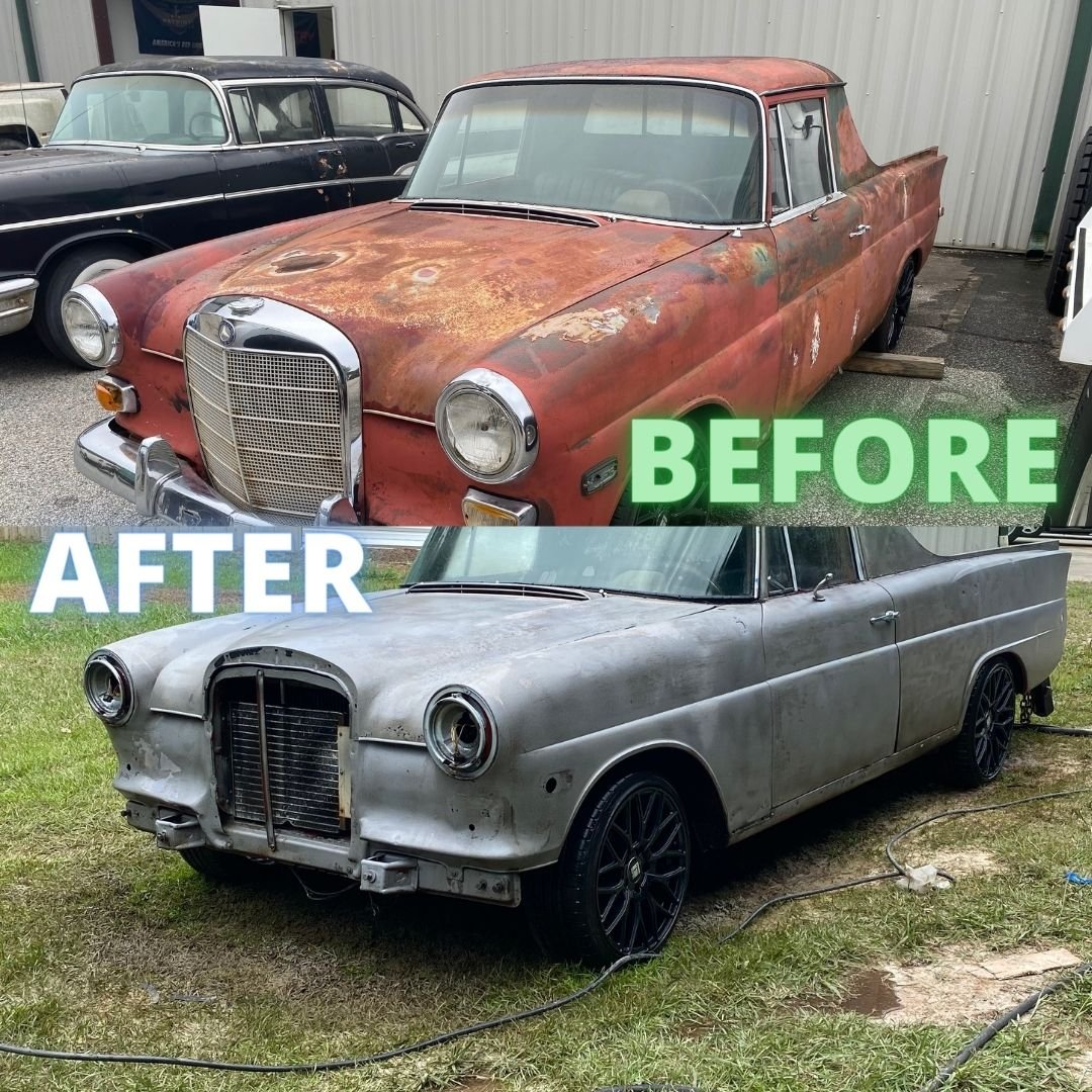 Dustless blasting removes paint