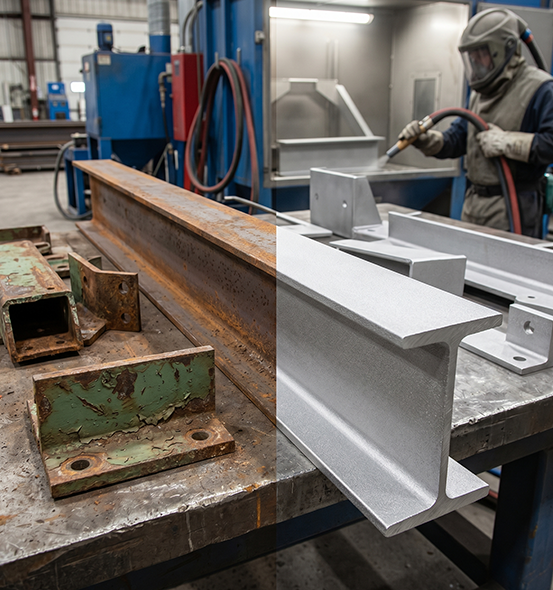 sandblasting subcontractor for metal fabricators